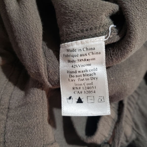 The Odells Slouch Pant Womens S Olive Green Drawstring Elastic Hem Waist - Picture 9 of 9